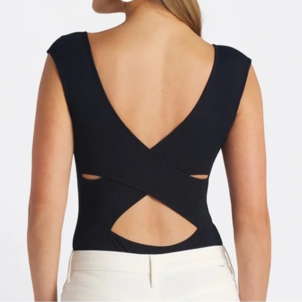 NWT Lush- Stitch Fix Extra Large Meadow Cross Back Detail Knit Bodysuit